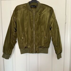 Women’s Olive Bomber Jacket